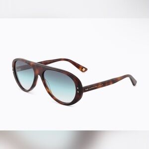 Carolina Lemke Berlin Tortoiseshell Aviator Sunglasses - Brown Gradient Lenses